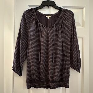 Sonoma Women's Dark Purple Blouse Small